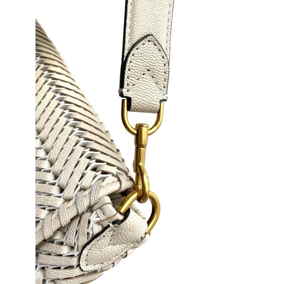 Anya Hindmarch Neeson Tassel Shoulder Bag Capra Leather Chalk White - Picture 6 of 13